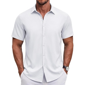 image:imageCOOFANDY Mens Button Down Shirt Short Sleeve Casual Shirt for Men Summer Business Casual Dress ShirtWhite
