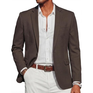 image:imageCOOFANDY Mens Casual Blazer Slim Fit Sport Coats One Button Stylish Business Suit JacketChocolate Dark Grey