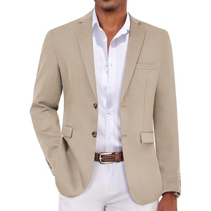 image:imageCOOFANDY Mens Casual Blazer Sport Coats and Blazers Lightweight Two Botton Business Linen Blazer Suit JacketKhaki