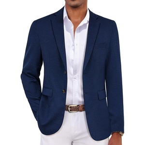 image:imageCOOFANDY Mens Casual Blazer Sport Coats and Blazers Lightweight Two Botton Business Linen Blazer Suit JacketNavy Blue
