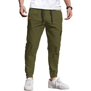image:imageCOOFANDY Mens Casual Joggers Pants Elastic Drawstring Chino Cargo Pants Hiking Outdoor Track SweatpantsArmy Green