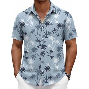 image:imageCOOFANDY Mens Hawaiian Shirts Short Sleeve Button Down Aloha Shirts Summer Vacation Beach ShirtsGreenpalm Tree