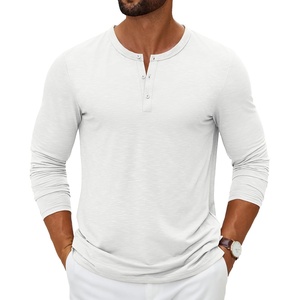 image:imageCOOFANDY Mens Henley Shirts Long Sleeve Casual Pullover TShirt Fashion Basic Button ShirtsWhite