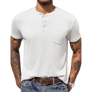 image:imageCOOFANDY Mens Henley Shirts Short Sleeve Button T Shirt Casual Summer Basic Tee Tops with PocketWhite