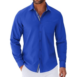image:imageCOOFANDY Mens Long Sleeve Casual Button Down Shirts Untucked Shirts for Men Regular Fit Dress ShirtRoyal Blue