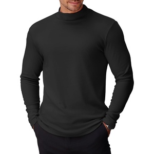 image:imageCOOFANDY Mens Mock Turtleneck Long Sleeve Shirts Basic Thermal Turtle Neck Undershirt Lightweight Pullover Sweaters TopAblack
