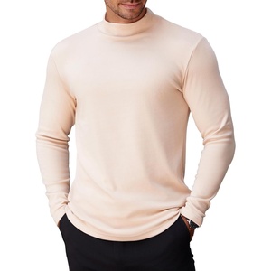 image:imageCOOFANDY Mens Mock Turtleneck Long Sleeve Shirts Basic Thermal Turtle Neck Undershirt Lightweight Pullover Sweaters TopBbeige