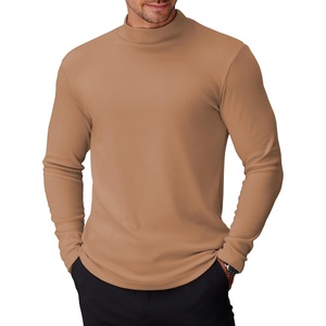 image:imageCOOFANDY Mens Mock Turtleneck Long Sleeve Shirts Basic Thermal Turtle Neck Undershirt Lightweight Pullover Sweaters TopBrown