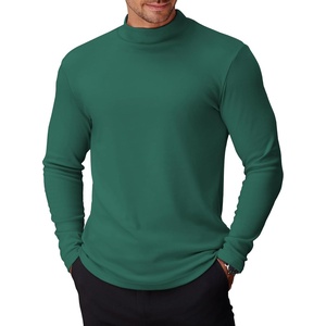 image:imageCOOFANDY Mens Mock Turtleneck Long Sleeve Shirts Basic Thermal Turtle Neck Undershirt Lightweight Pullover Sweaters TopGreen