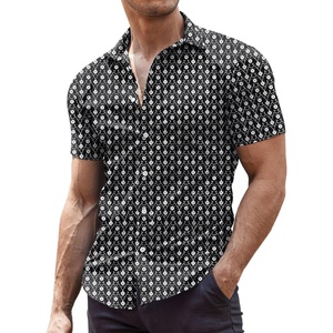 image:imageCOOFANDY Mens Muscle Fit Dress Shirts WrinkleFree Short Sleeve Casual Button Down ShirtFloral Black2