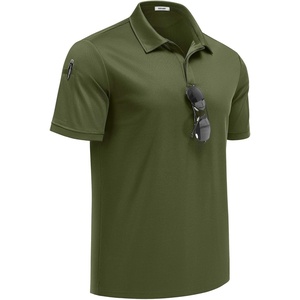 image:imageCOOFANDY Mens Polo Shirt Short Sleeve Quick Dry Tactical Shirts Golf Polos Collared Work Shirts for Men with Pocket01olive Green
