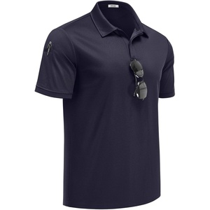 image:imageCOOFANDY Mens Polo Shirt Short Sleeve Quick Dry Tactical Shirts Golf Polos Collared Work Shirts for Men with PocketNavy Blue