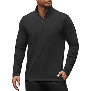 image:imageCOOFANDY Mens Quarter Zip Pullover Long Sleeve Sweatshirt 14 Zip Golf Shirt Winter Fleece Lined Thermal PulloverBlack