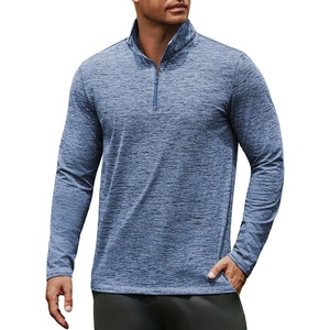 image:imageCOOFANDY Mens Quarter Zip Pullover Long Sleeve Sweatshirt 14 Zip Golf Shirt Winter Fleece Lined Thermal PulloverGray Blue