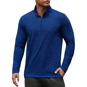 image:imageCOOFANDY Mens Quarter Zip Pullover Long Sleeve Sweatshirt 14 Zip Golf Shirt Winter Fleece Lined Thermal PulloverSky Blue