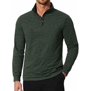 image:imageCOOFANDY Mens Quarter Zip Shirts Workout Fleece Lined Lightweight Long Sleeve Pullover SweatshirtsArmy Green