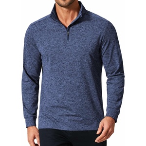 image:imageCOOFANDY Mens Quarter Zip Shirts Workout Fleece Lined Lightweight Long Sleeve Pullover SweatshirtsNavy Blue