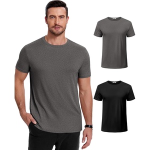 image:imageCOOFANDY Mens Short Sleeve TShirts Crew Neck Casual Summer T Shirts 13 Pack Basic Tee ShirtB BlackDark Grey 2 Pack