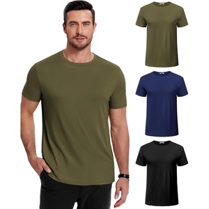 image:imageCOOFANDY Mens Short Sleeve TShirts Crew Neck Casual Summer T Shirts 13 Pack Basic Tee ShirtC BlackNavy BlueArmy Green 3 Pack