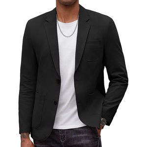 image:imageCOOFANDY Mens Smart Wash Blazer Regular Fit Cotton Sport Coat Casual Suit JacketBlack