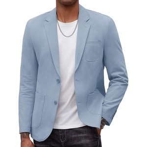 image:imageCOOFANDY Mens Smart Wash Blazer Regular Fit Cotton Sport Coat Casual Suit JacketBlue