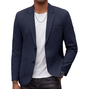 image:imageCOOFANDY Mens Smart Wash Blazer Regular Fit Cotton Sport Coat Casual Suit JacketNavy Blue