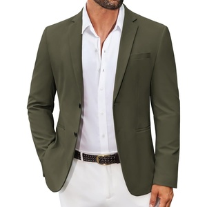 image:imageCOOFANDY Mens Sport Coat Casual Slim Fit Blazer Jacket Lightweight Two Button Suit JacketsArmy Green