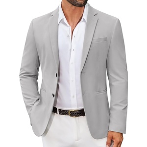 image:imageCOOFANDY Mens Sport Coat Casual Slim Fit Blazer Jacket Lightweight Two Button Suit JacketsLight Grey