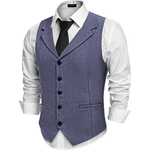 image:imageCOOFANDY Mens Suit Vests Slim Fit Waistcoat Notch Lapel Casual Formal VestDark Purple