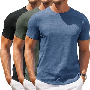 image:imageCOOFANDY Mens T Shirt Short Sleeve Classic Crew Neck TShirt Casual Summer Basic Tee ShirtsYblackArmy GreenBlue3 Pack