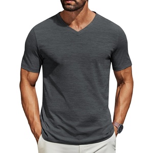 image:imageCOOFANDY Mens T Shirts Short Sleeve Classic V Neck TShirt Casual Summer Basic Tee ShirtDark Grey