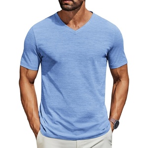 image:imageCOOFANDY Mens T Shirts Short Sleeve Classic V Neck TShirt Casual Summer Basic Tee ShirtLight Blue