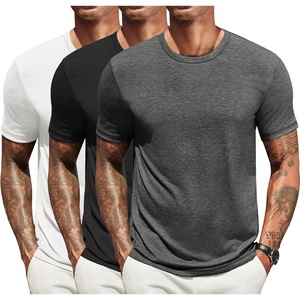 image:imageCOOFANDY Mens T Shirts Short Sleeve Soft Crew Neck Lightweight Tee Shirts Casual Summer Basic TopsC BlackDark GreyWhite 3 Pack