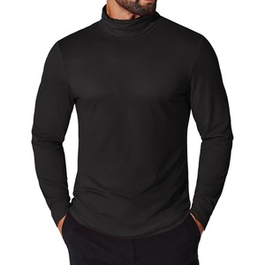 image:imageCOOFANDY Mens Turtleneck T Shirt Long Sleeve Pullover Sweater Slim Fit Lightweight Thermal Undershirt TopsBlack