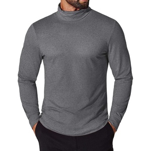 image:imageCOOFANDY Mens Turtleneck T Shirt Long Sleeve Pullover Sweater Slim Fit Lightweight Thermal Undershirt TopsDark Grey