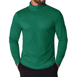 image:imageCOOFANDY Mens Turtleneck T Shirt Long Sleeve Pullover Sweater Slim Fit Lightweight Thermal Undershirt TopsGreen