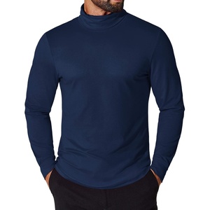 image:imageCOOFANDY Mens Turtleneck T Shirt Long Sleeve Pullover Sweater Slim Fit Lightweight Thermal Undershirt TopsNavy Blue