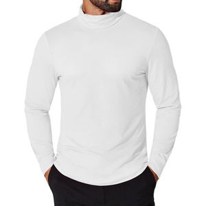 image:imageCOOFANDY Mens Turtleneck T Shirt Long Sleeve Pullover Sweater Slim Fit Lightweight Thermal Undershirt TopsWhite