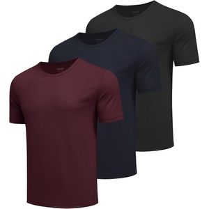 image:imageCOOFANDY Mens Workout TShirts 3 Pack Quick Dry Moisture Wicking Athletic Shirts Crew Neck T ShirtsAblackMidnight BlueWine Red3 Pack