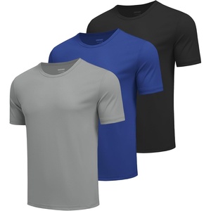 image:imageCOOFANDY Mens Workout TShirts 3 Pack Quick Dry Moisture Wicking Athletic Shirts Crew Neck T ShirtsZblackLight GreyRoyal Blue3 Pack