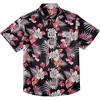 image:imageCOOFANDY Big and Tall Mens Hawaiian Shirts Short Sleeve Tropical Floral Button Down Shirt Casual Summer Beach ShirtsBlack  Red Tropical Style