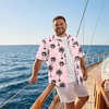 image:imageCOOFANDY Big and Tall Mens Hawaiian Shirts Short Sleeve Tropical Floral Button Down Shirt Casual Summer Beach ShirtsCoconut Tree Pink