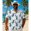 image:imageCOOFANDY Big and Tall Mens Hawaiian Shirts Short Sleeve Tropical Floral Button Down Shirt Casual Summer Beach ShirtsGreen Leaf