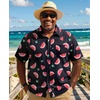 image:imageCOOFANDY Big and Tall Mens Hawaiian Shirts Short Sleeve Tropical Floral Button Down Shirt Casual Summer Beach ShirtsWatermelon