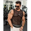 image:imageCOOFANDY Men Casual Tank Tops Mesh Shirt See Through Sleeveless Shirts Muscle Fishnet Fitted Tee Clubwear SummerBlack