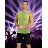 image:imageCOOFANDY Men Casual Tank Tops Mesh Shirt See Through Sleeveless Shirts Muscle Fishnet Fitted Tee Clubwear SummerLime Green