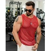 image:imageCOOFANDY Men Casual Tank Tops Mesh Shirt See Through Sleeveless Shirts Muscle Fishnet Fitted Tee Clubwear SummerRed