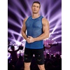 image:imageCOOFANDY Men Casual Tank Tops Mesh Shirt See Through Sleeveless Shirts Muscle Fishnet Fitted Tee Clubwear SummerRoyal Blue