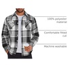 image:imageCOOFANDY Men Flannel Shirt Casual Button Down Shirt Jacket Long Sleeve Plaid Shirts with PocketsBlack