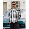 image:imageCOOFANDY Men Flannel Shirt Casual Button Down Shirt Jacket Long Sleeve Plaid Shirts with PocketsBlack